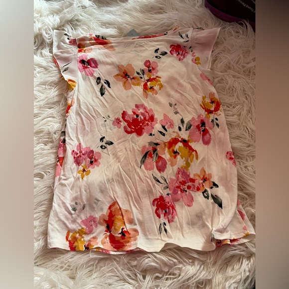 NWT LOFT Floral Flutter Sleeve Blouse Size XSP - Picture 4 of 4